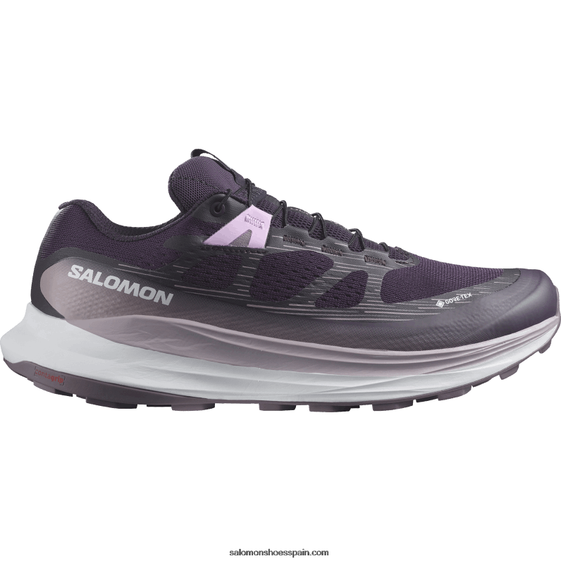 zapatillas de trail running para mujer - ultra glide 2 gore-tex Salomon 00B0PZ1520 belladona/blanco/paisaje lunar