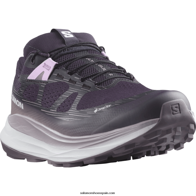 zapatillas de trail running para mujer - ultra glide 2 gore-tex Salomon 00B0PZ1520 belladona/blanco/paisaje lunar