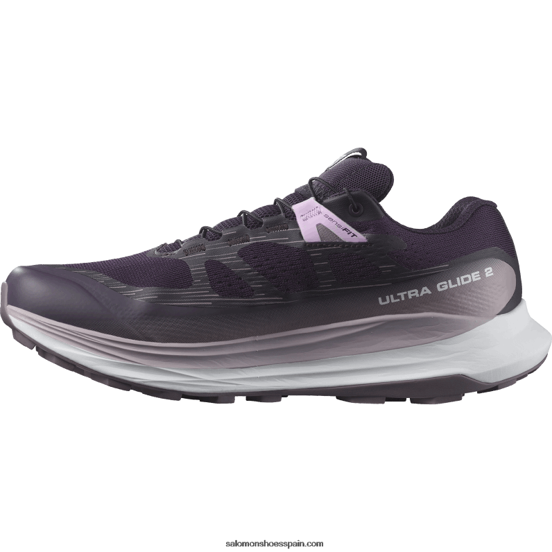 zapatillas de trail running para mujer - ultra glide 2 gore-tex Salomon 00B0PZ1520 belladona/blanco/paisaje lunar