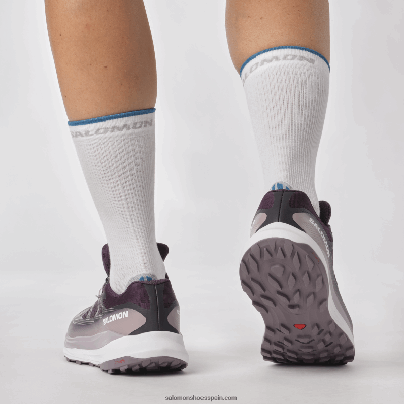 zapatillas de trail running para mujer - ultra glide 2 gore-tex Salomon 00B0PZ1520 belladona/blanco/paisaje lunar