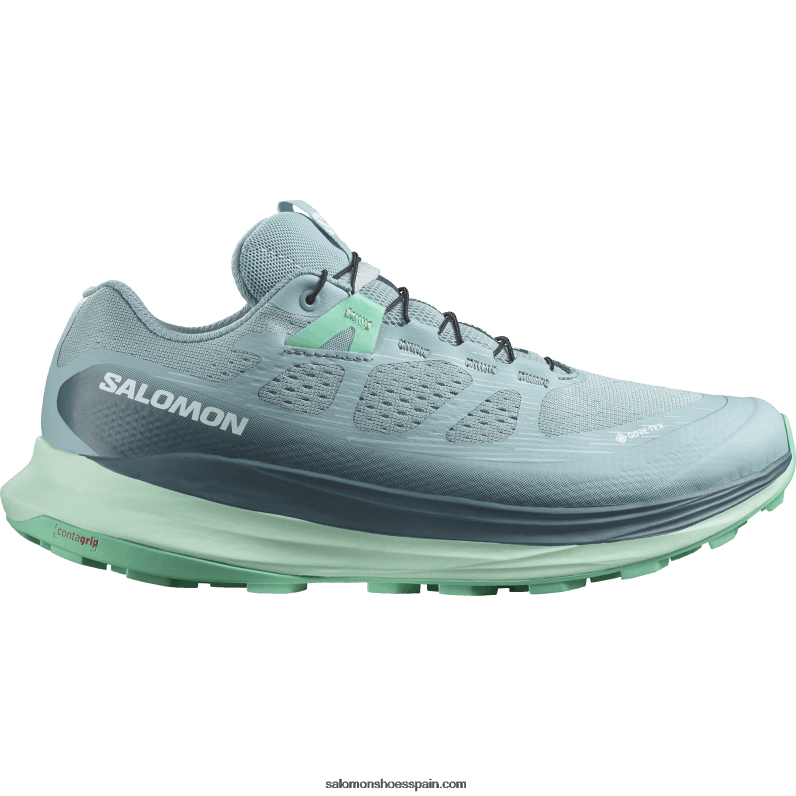 zapatillas de trail running para mujer - ultra glide 2 gore-tex Salomon 00B0PZ1521 azul piedra/yuca/verde vizcaya