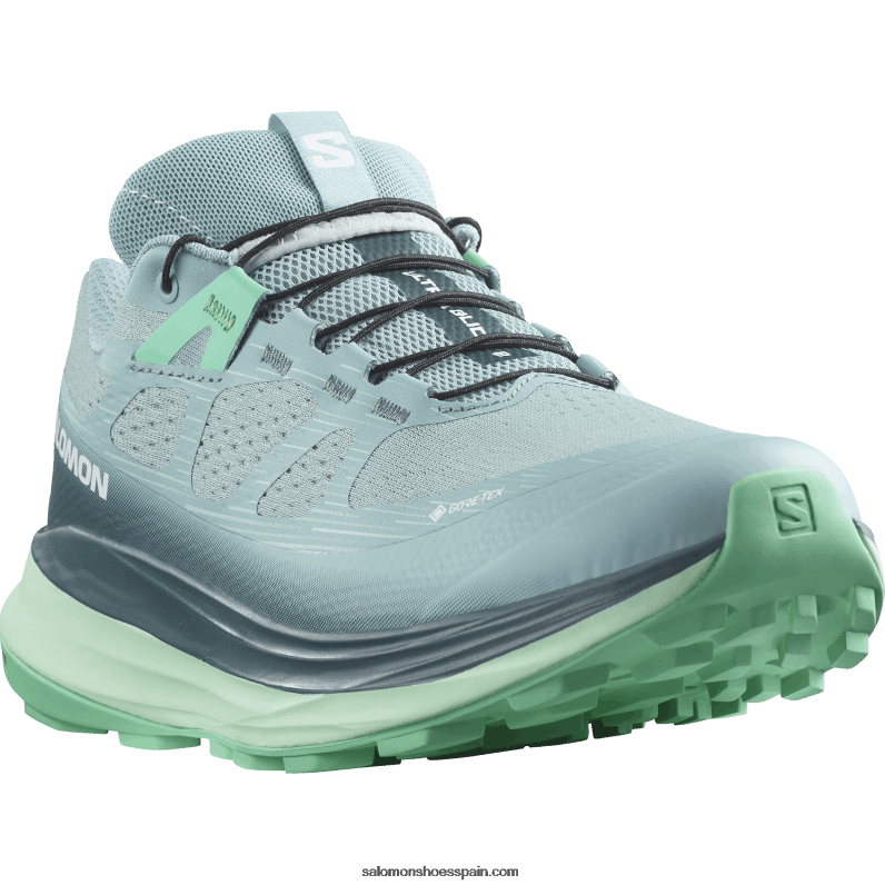 zapatillas de trail running para mujer - ultra glide 2 gore-tex Salomon 00B0PZ1521 azul piedra/yuca/verde vizcaya