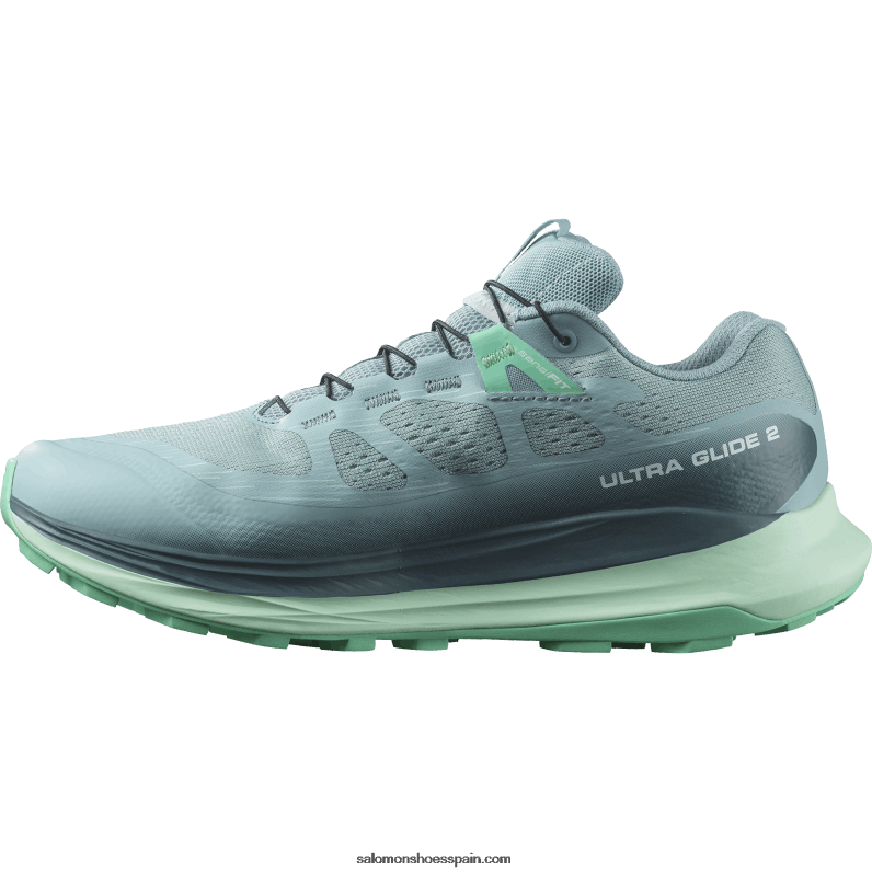 zapatillas de trail running para mujer - ultra glide 2 gore-tex Salomon 00B0PZ1521 azul piedra/yuca/verde vizcaya
