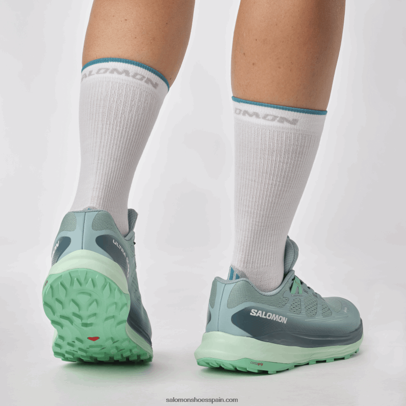 zapatillas de trail running para mujer - ultra glide 2 gore-tex Salomon 00B0PZ1521 azul piedra/yuca/verde vizcaya