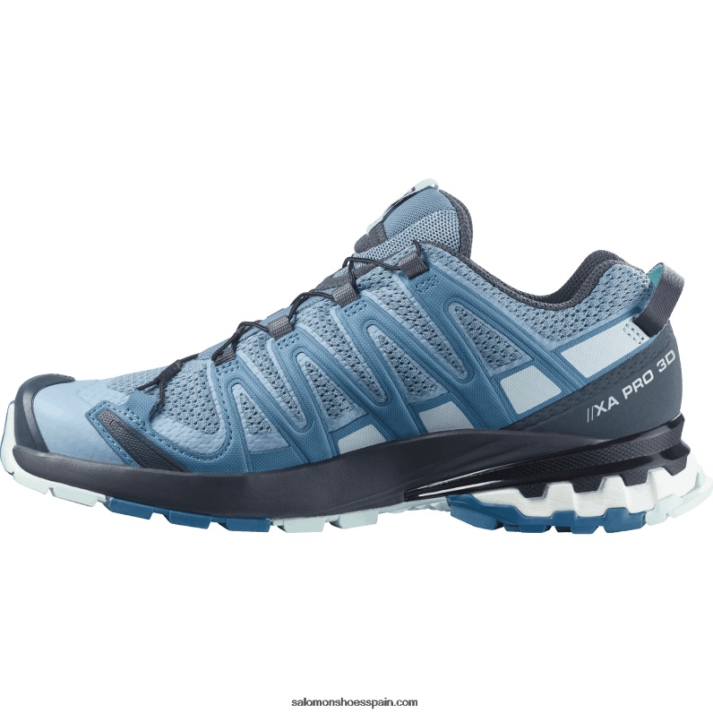 zapatillas de trail running para mujer - xa pro 3d v8 Salomon 00B0PZ1535 azul ashley/ébano/azul ópalo