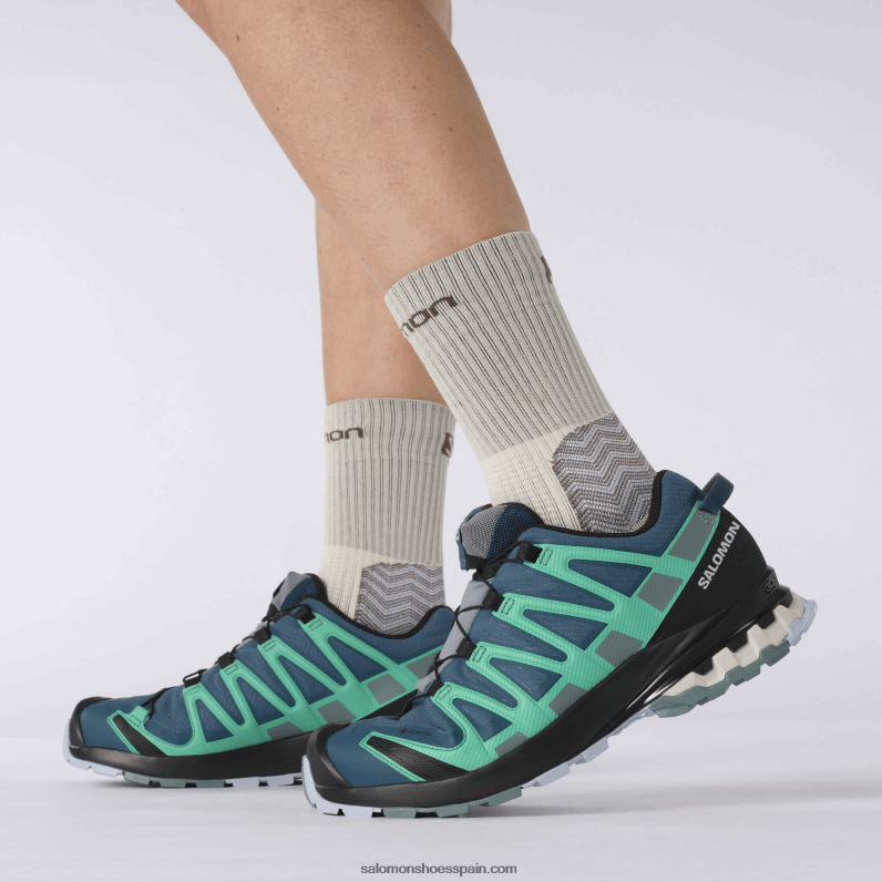 zapatillas de trail running para mujer - xa pro 3d v8 gore-tex Salomon 00B0PZ1539 azul legión/soldado/hoja de menta
