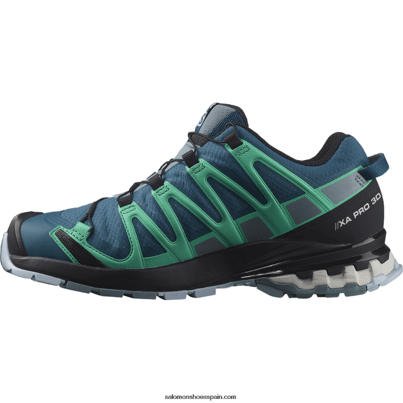 zapatillas de trail running para mujer - xa pro 3d v8 gore-tex Salomon 00B0PZ1539 azul legión/soldado/hoja de menta