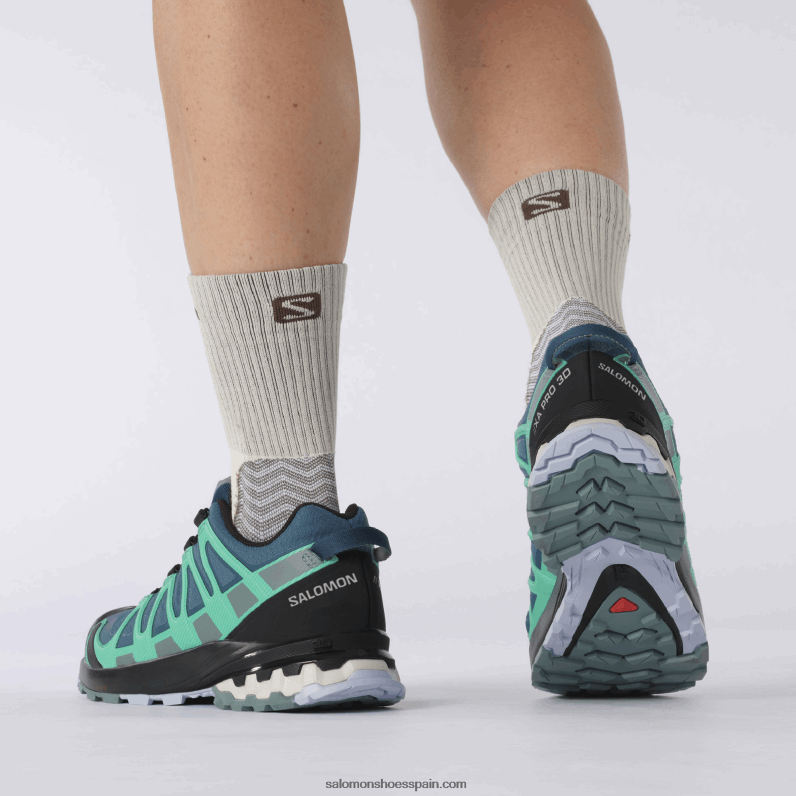 zapatillas de trail running para mujer - xa pro 3d v8 gore-tex Salomon 00B0PZ1539 azul legión/soldado/hoja de menta