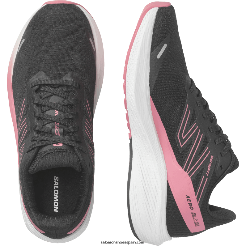 zapatillas de running para mujer - aero blaze Salomon 00B0PZ741 negro/blanco/rosa de té