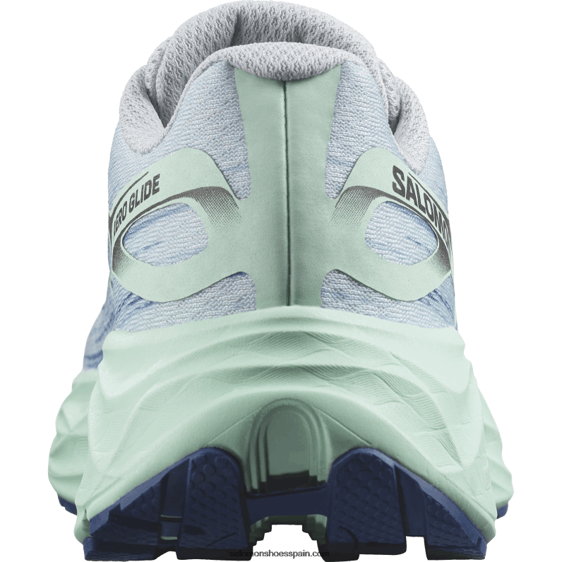 zapatillas de running para mujer - aero glide Salomon 00B0PZ1151 azul perla/yuca/clemátide azul
