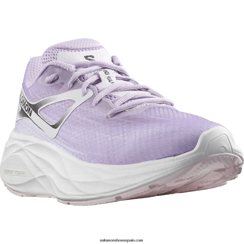 zapatillas de running para mujer - aero glide Salomon 00B0PZ1152 flor de orquídea/rosa cuna/blanco