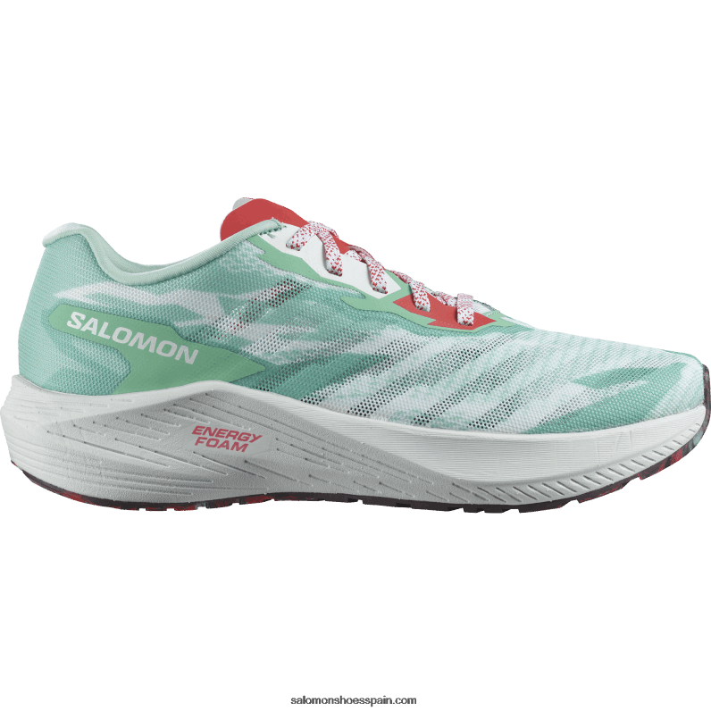 zapatillas de running para mujer - aero volt Salomon 00B0PZ752 yuca/blanco/rojo amapola