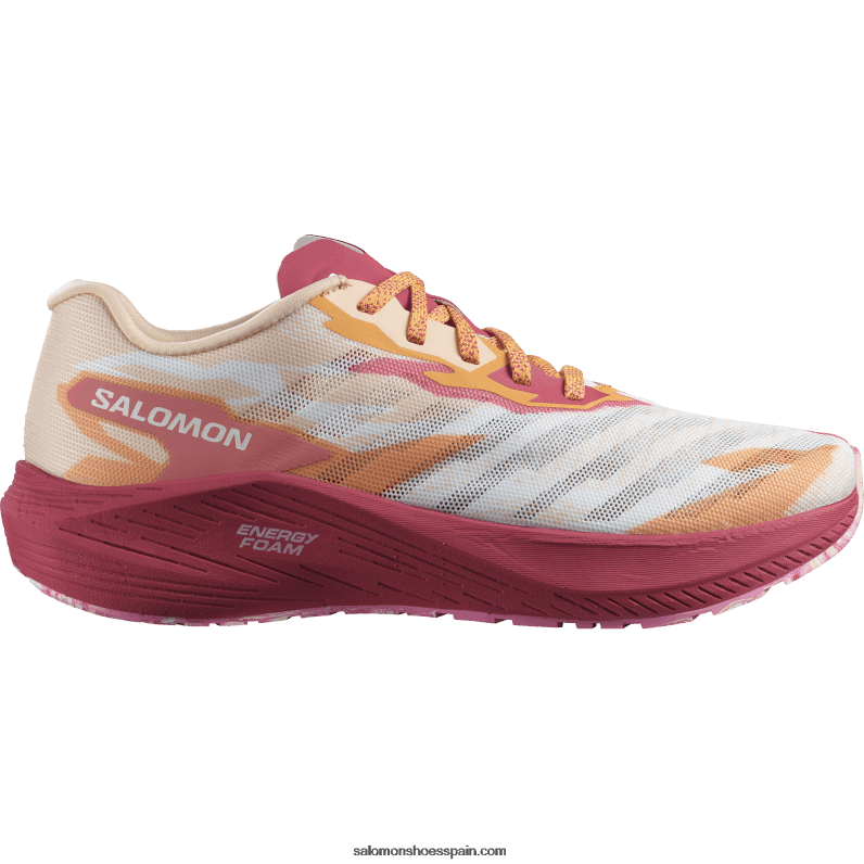 zapatillas de running para mujer - aero volt Salomon 00B0PZ753 melocotón tierno/rosa virtual/blanco
