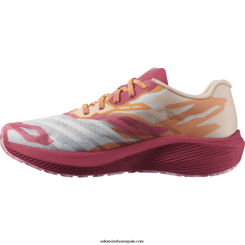 zapatillas de running para mujer - aero volt Salomon 00B0PZ753 melocotón tierno/rosa virtual/blanco