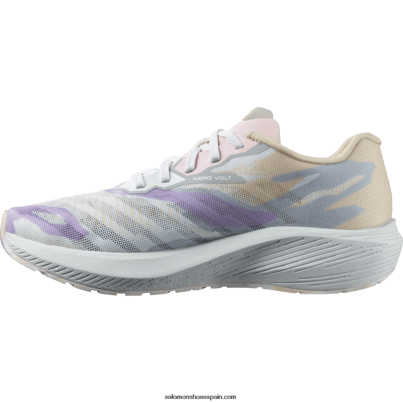 zapatillas de running para mujer - aero volt Salomon 00B0PZ754 melocotón tierno/azul perla/blanco