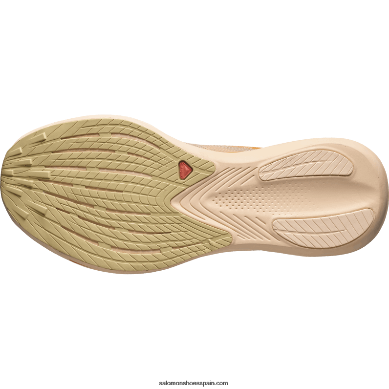 zapatillas de running para mujer - fantasma Salomon 00B0PZ742 naranja ardiente/crema de almendras/verde puerro