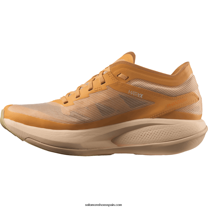 zapatillas de running para mujer - fantasma Salomon 00B0PZ742 naranja ardiente/crema de almendras/verde puerro