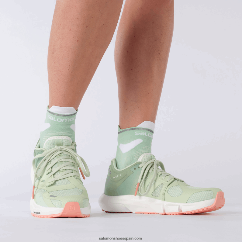 zapatillas de running para mujer - predecir 2 Salomon 00B0PZ755 aerosol/verde granito/dalia en flor