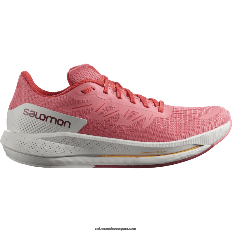 zapatillas de running para mujer - spectur Salomon 00B0PZ746 rosa de té/roca lunar/rojo amapola