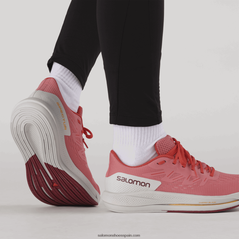 zapatillas de running para mujer - spectur Salomon 00B0PZ746 rosa de té/roca lunar/rojo amapola