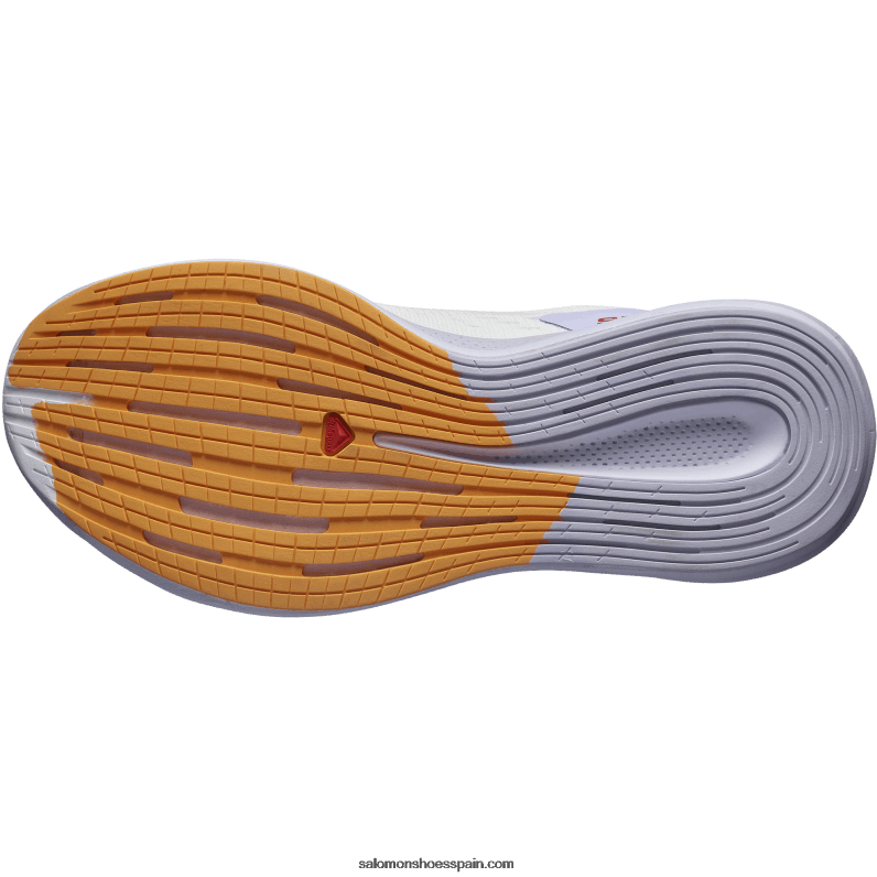 zapatillas de running para mujer - spectur Salomon 00B0PZ747 blanco/púrpura jaspeado/naranja ardiente