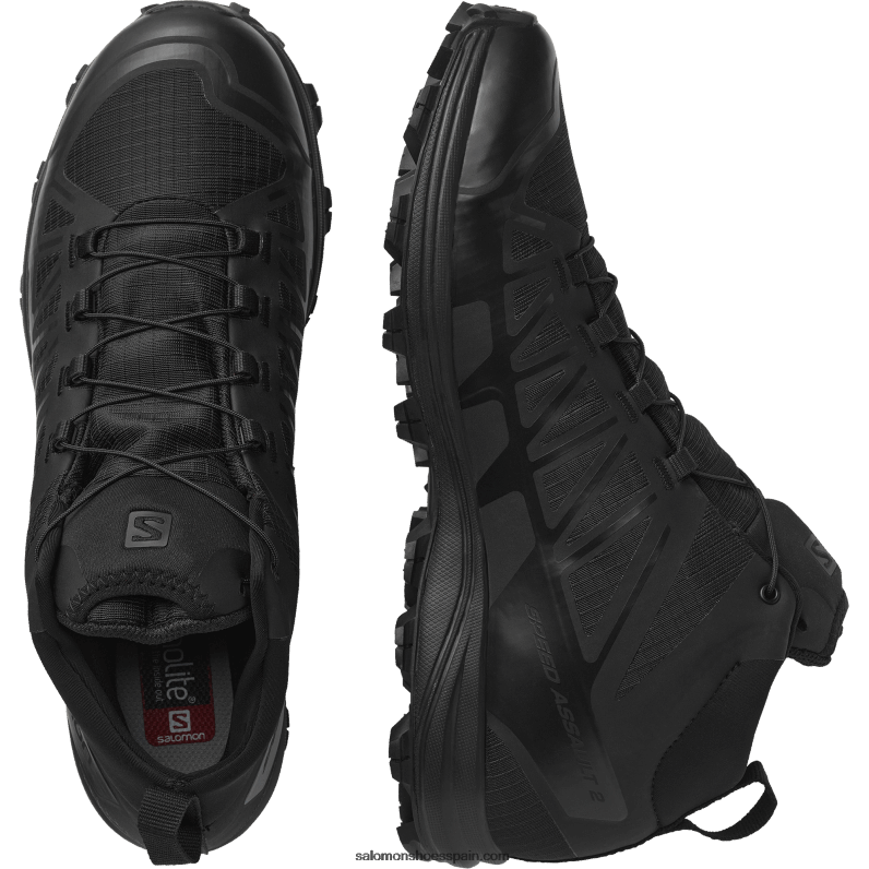 zapatos de las fuerzas femeninas - asalto de velocidad 2 Salomon 00B0PZ801 negro