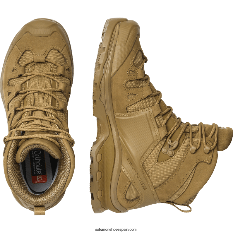zapatos de mujer force - quest 4d gore-tex force 2 Salomon 00B0PZ807 marrón coyote