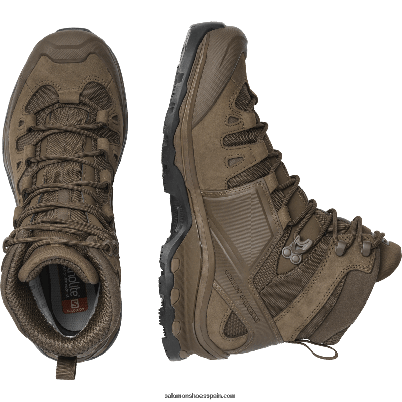 zapatos force mujer - quest 4d gore-tex force 2 es Salomon 00B0PZ805 marrón tierra