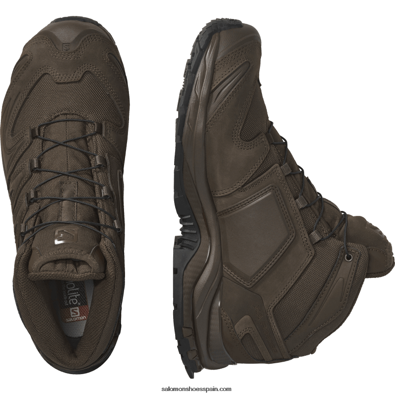 zapatos force mujer - xa force mid es Salomon 00B0PZ826 marrón tierra