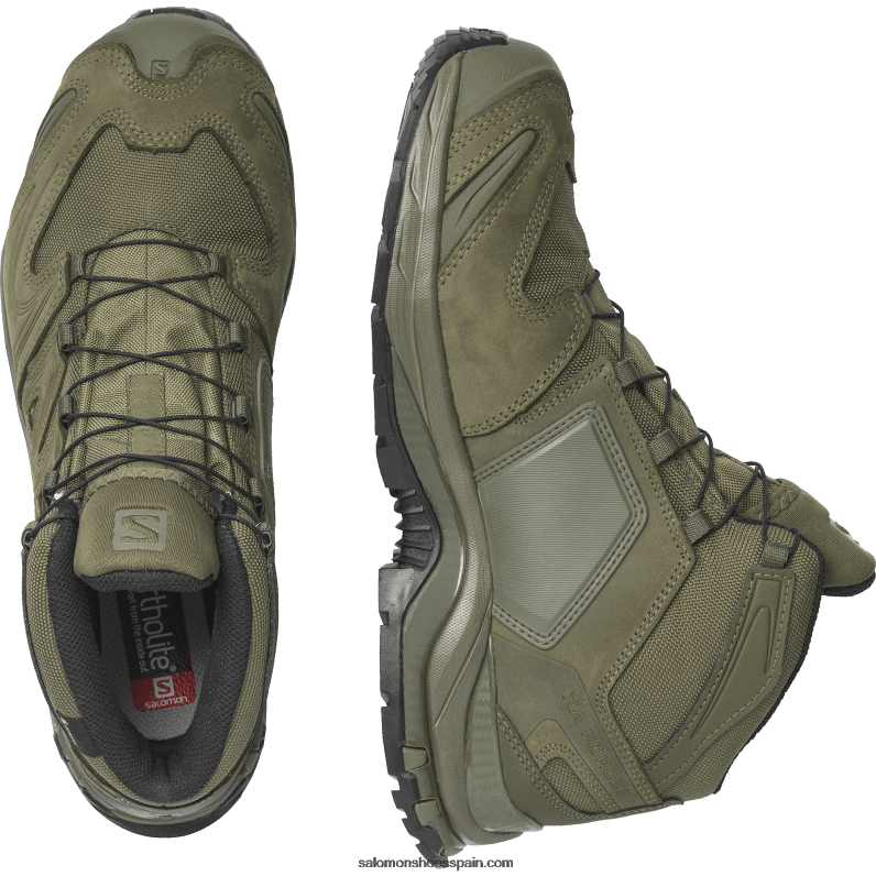 zapatos force mujer - xa force mid es Salomon 00B0PZ828 guardabosques verde