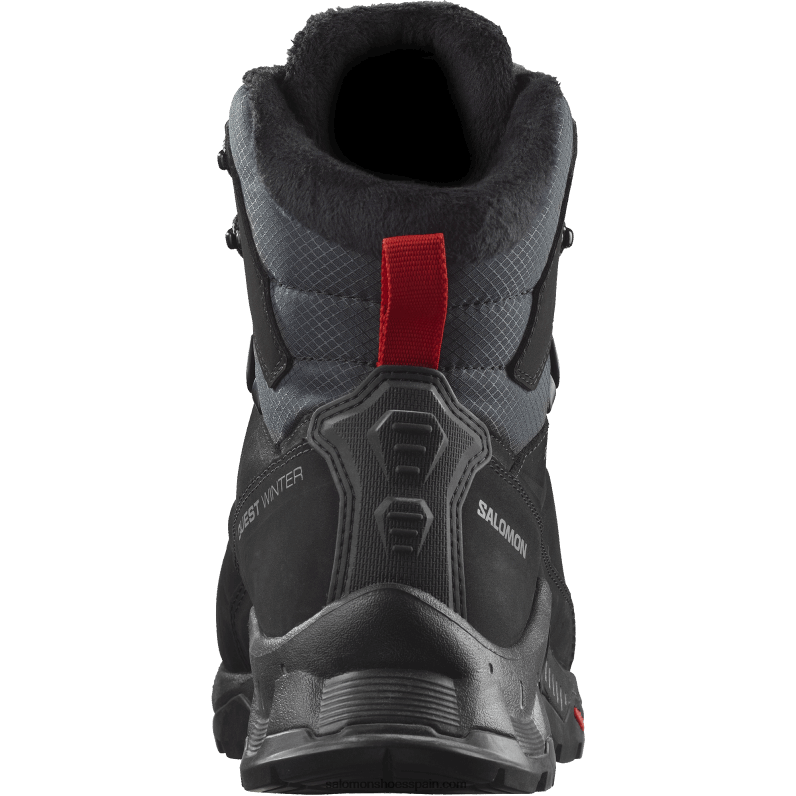 botas de invierno para mujer - quest winter thinsulate clima waterproof Salomon 00B0PZ785 negro/bayas de goji/monumento