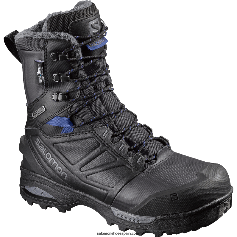botas de invierno para mujer - toundra pro clima waterproof Salomon 00B0PZ783 fantasma/negro/azul amparo