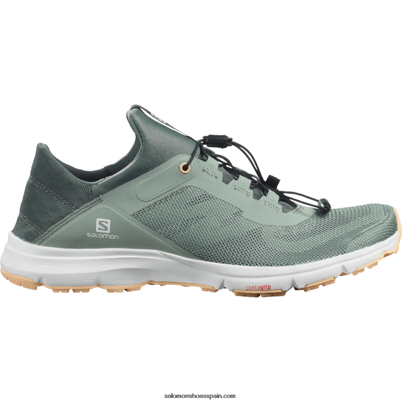 sandalias de mujer - amphib negrita 2 Salomon 00B0PZ791 verde milieu/verde balsamo/crema almendra