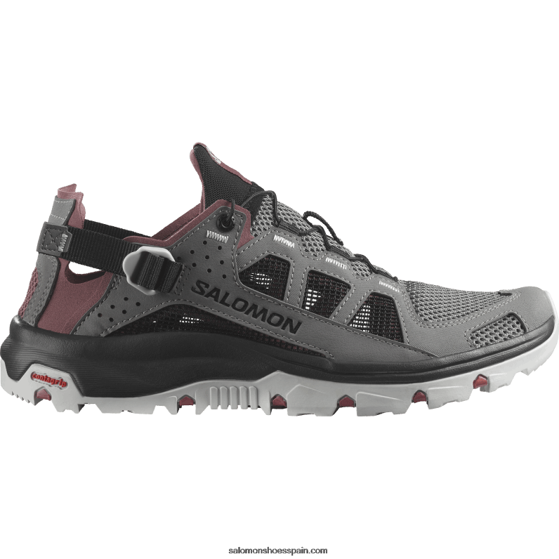 zapatos de agua para mujer - techamphibian 5 Salomon 00B0PZ788 peltre/negro/jengibre silvestre