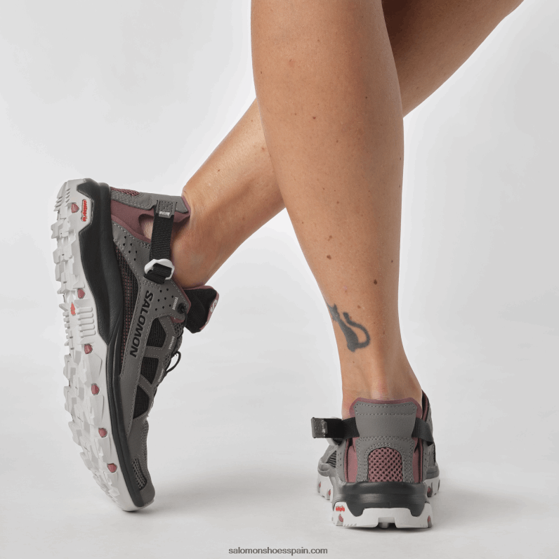 zapatos de agua para mujer - techamphibian 5 Salomon 00B0PZ788 peltre/negro/jengibre silvestre