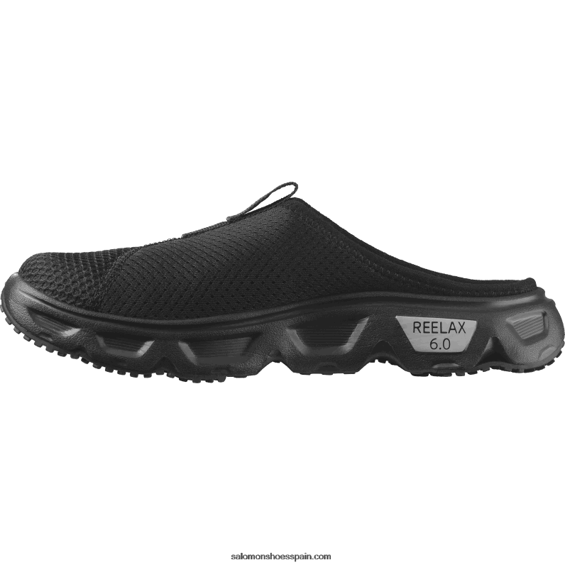 zapatos de recuperación para mujer - reelax slide 6.0 Salomon 00B0PZ1549 negro/aleación