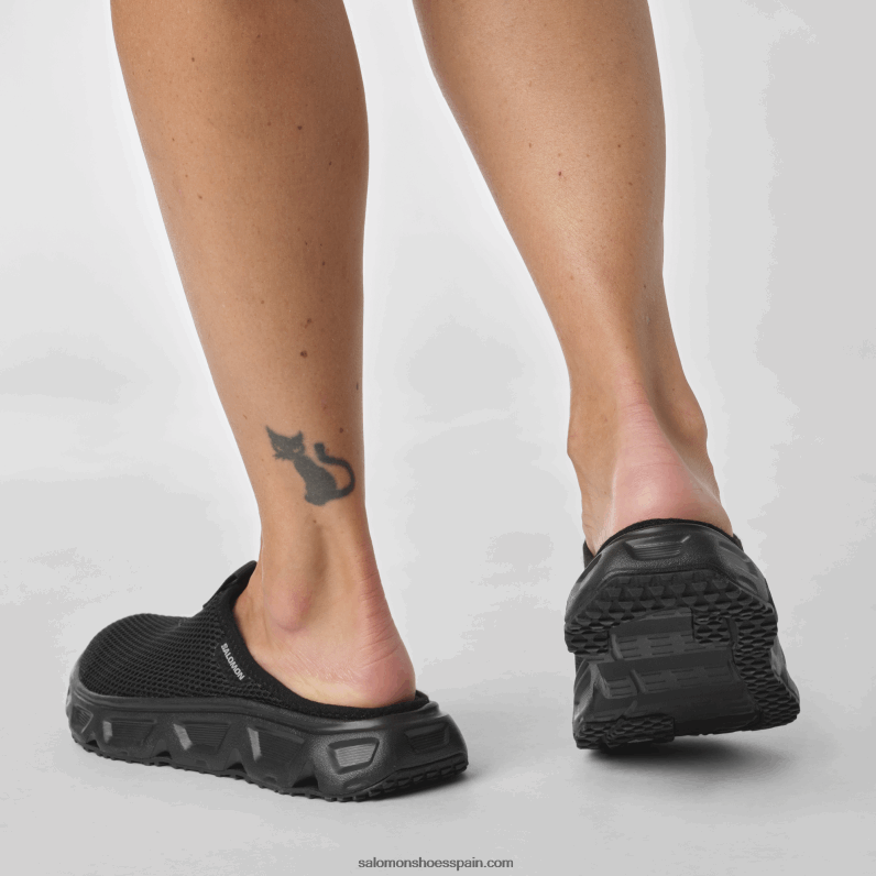 zapatos de recuperación para mujer - reelax slide 6.0 Salomon 00B0PZ1549 negro/aleación