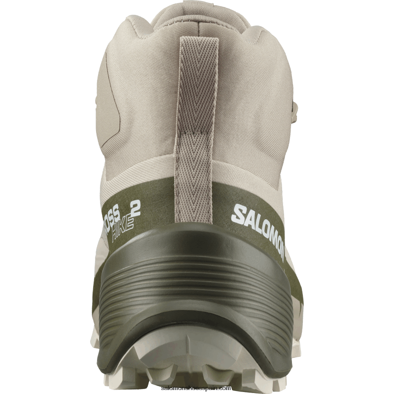 Botas de senderismo para mujer - Cross Hike 2 Mid Gore-Tex Salomon 00B0PZ736 gris pluma/oliva noche/blanco