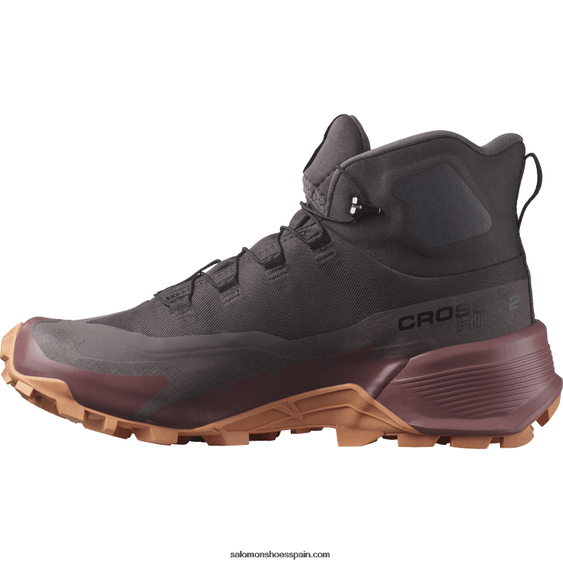 Botas de senderismo para mujer - Cross Hike 2 Mid Gore-Tex Salomon 00B0PZ737 esquisto/jengibre silvestre/coral dorado