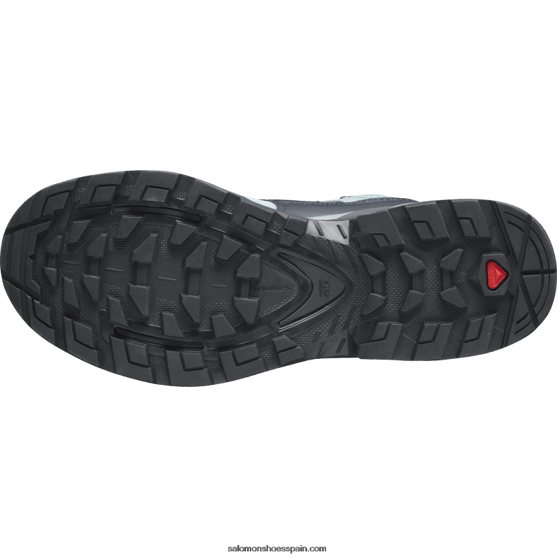 botas de montaña de cuero para mujer - quest 4 gore-tex Salomon 00B0PZ1129 pizarra/soldado/azul ópalo