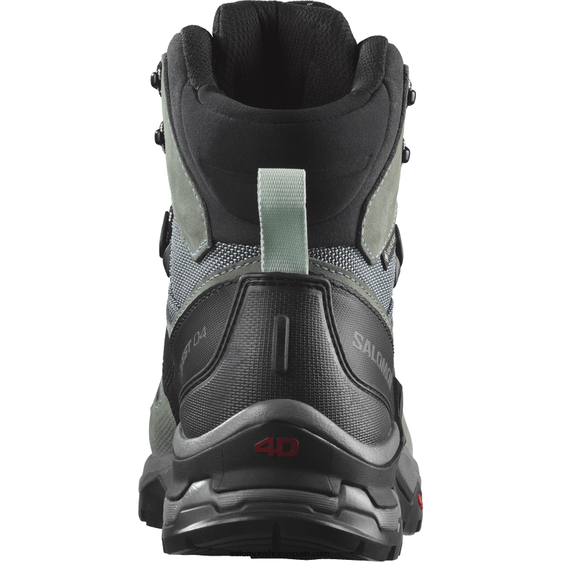 botas de montaña de cuero para mujer - quest 4 gore-tex Salomon 00B0PZ1129 pizarra/soldado/azul ópalo
