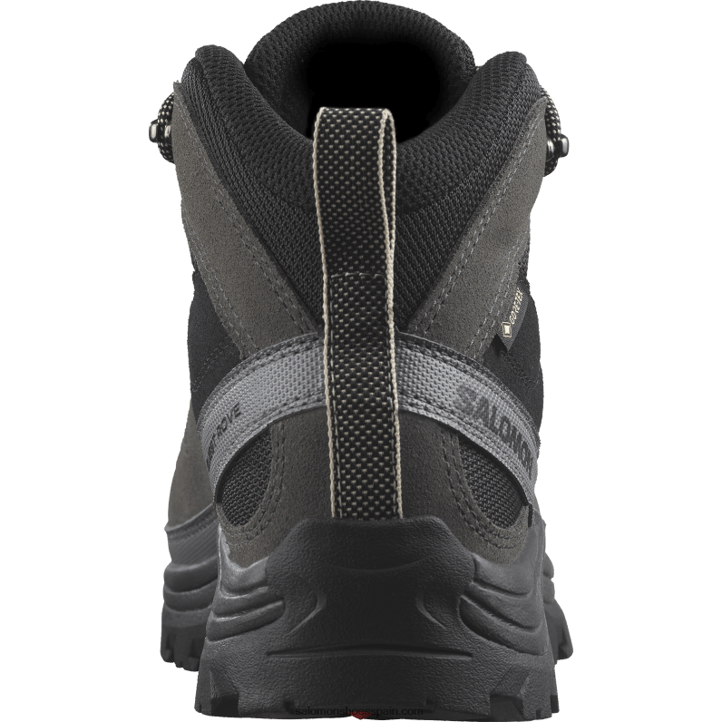 botas de montaña de cuero para mujer - quest rove gore-tex Salomon 00B0PZ1142 negro/imán/sombra silenciosa