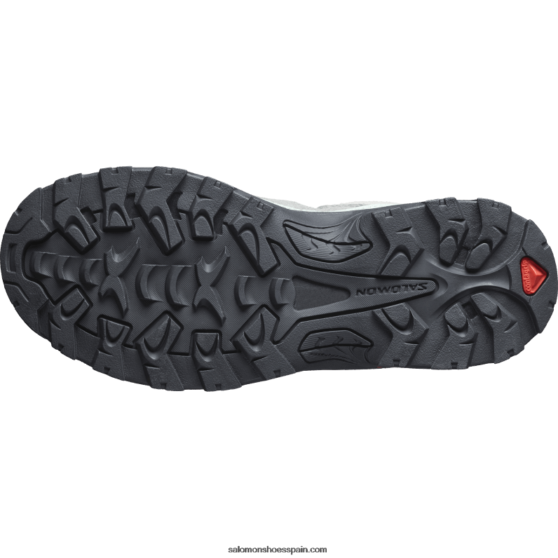 botas de montaña de cuero para mujer - quest rove gore-tex Salomon 00B0PZ1143 cantera/sombra tranquila/negro