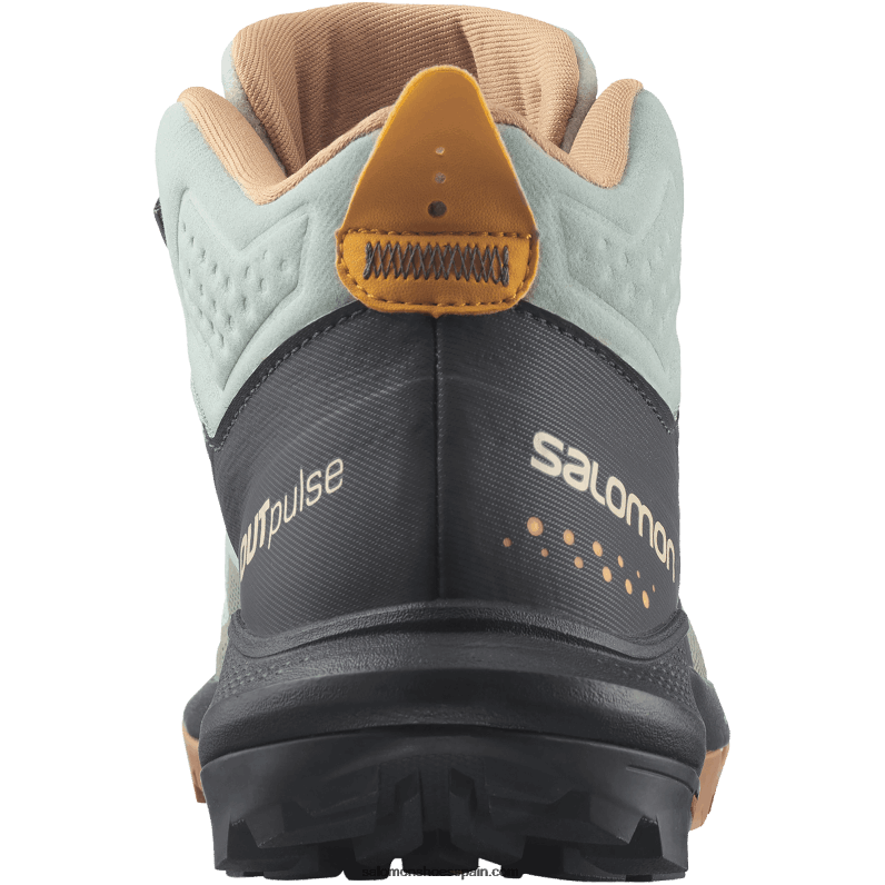 botas de montaña para mujer - outpulse mid gore-tex Salomon 00B0PZ1115 hierro forjado/ébano/naranja ardiente