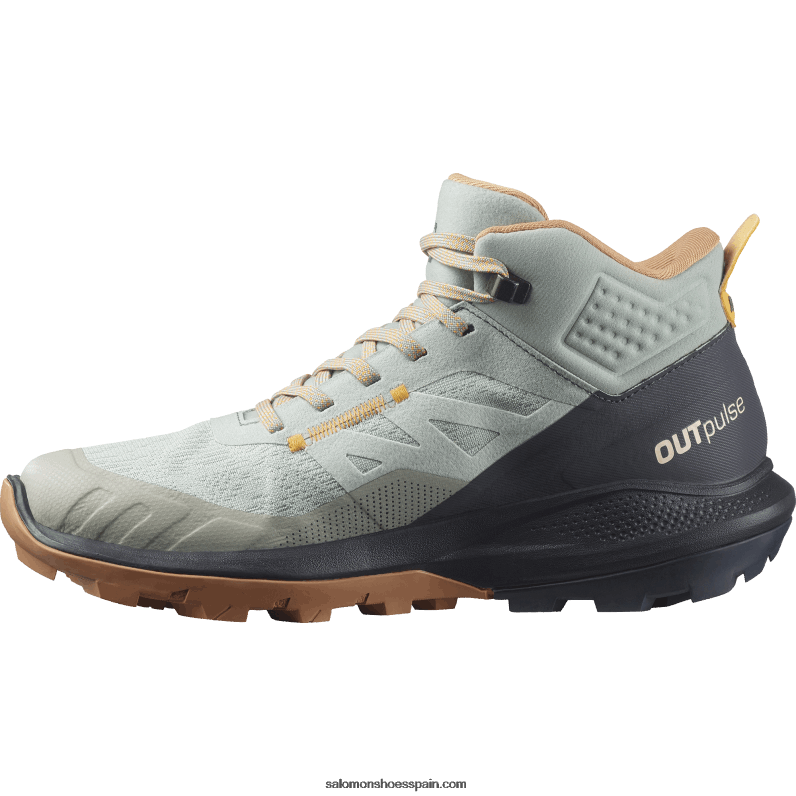 botas de montaña para mujer - outpulse mid gore-tex Salomon 00B0PZ1115 hierro forjado/ébano/naranja ardiente