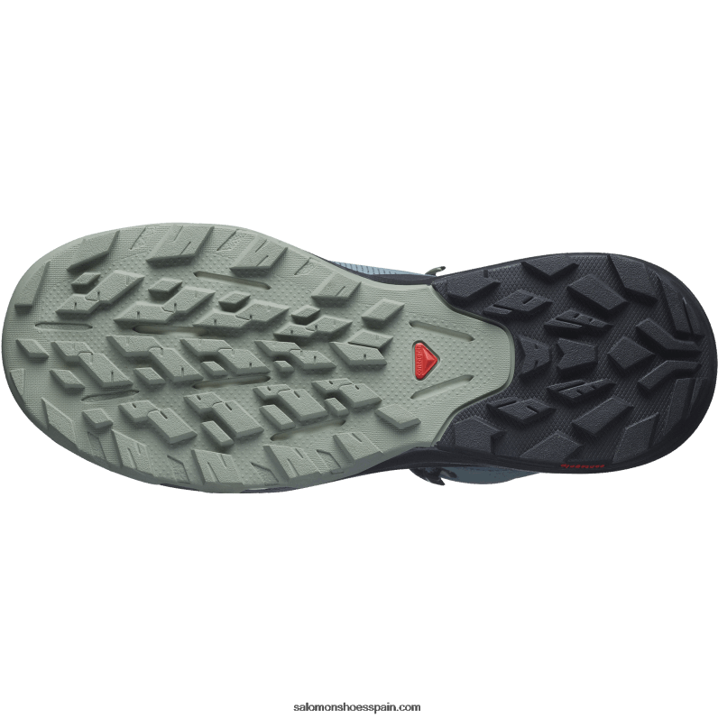 botas de montaña para mujer - outpulse mid gore-tex Salomon 00B0PZ1116 clima tormentoso/negro/hierro forjado
