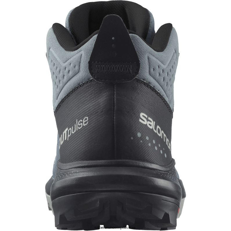 botas de montaña para mujer - outpulse mid gore-tex Salomon 00B0PZ1116 clima tormentoso/negro/hierro forjado