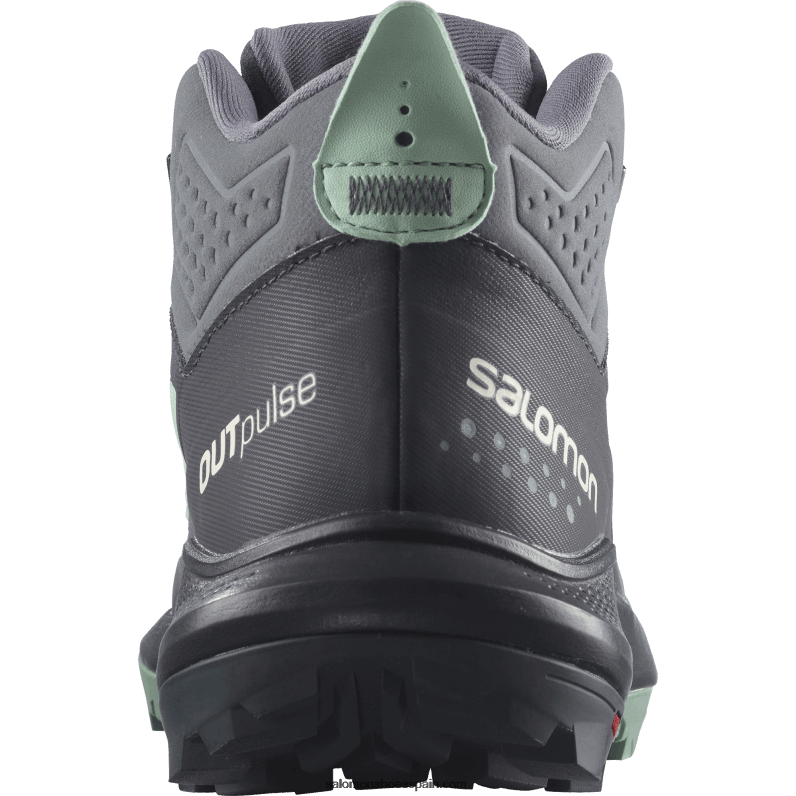 botas de montaña para mujer - outpulse mid gore-tex Salomon 00B0PZ1117 ébano/tono tranquilo
