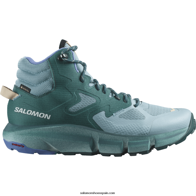 botas de montaña para mujer - predecir caminata mid gore-tex Salomon 00B0PZ1132 azul piedra/atlantico profundo/cielo granada