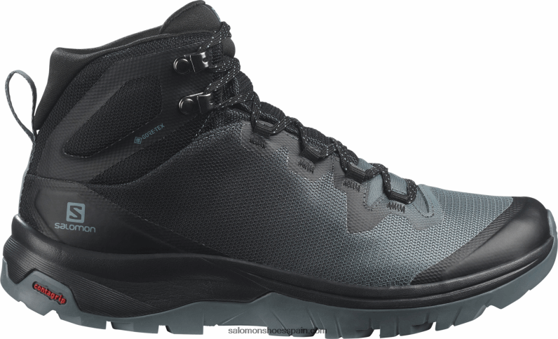 botas de montaña para mujer - vaya mid gore-tex Salomon 00B0PZ1283 tiempo tormentoso/negro/soldado
